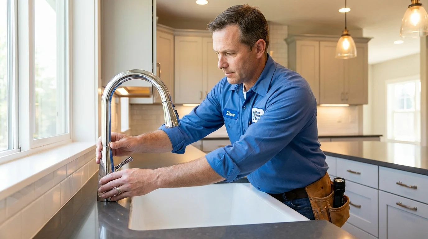 Kitchen faucet installation by Johns Plumbing LLC in Glenside