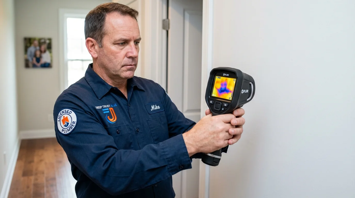 Thermal imaging leak detection by Johns Plumbing LLC in Glenside